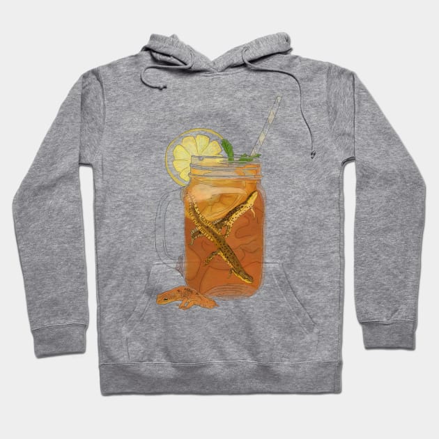 Newt Iced Tea Hoodie by Animal Surrealism